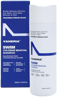 VANERIA 2-in-1 Swim Shampoo & Hard Water Shampoo, Chlorine Removal for Swimmers, Removes Minerals and Buildup for Hard Water, Restorative Hair Care for Swimmers, Safe for Colored Hair, 8.8 oz