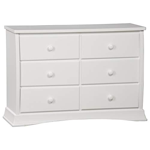 Image of Delta Children Bentley Six Drawer Dresser, White, 49" width x 19" depth x 33.50" height