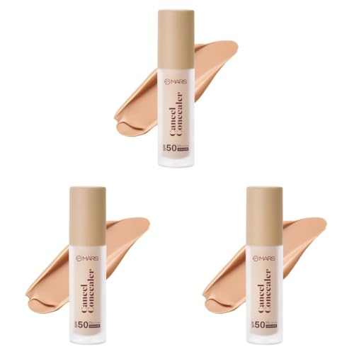 Image of MARS SPF50 PA++++ Cancel Concealer with Radiant Natural Finish (6.0 ml) (06-HONEY GLOW) | Lightweight | Medium to High Coverage | Long-Lasting & Multi-Purpose | Crease Resistant (Pack of 3)