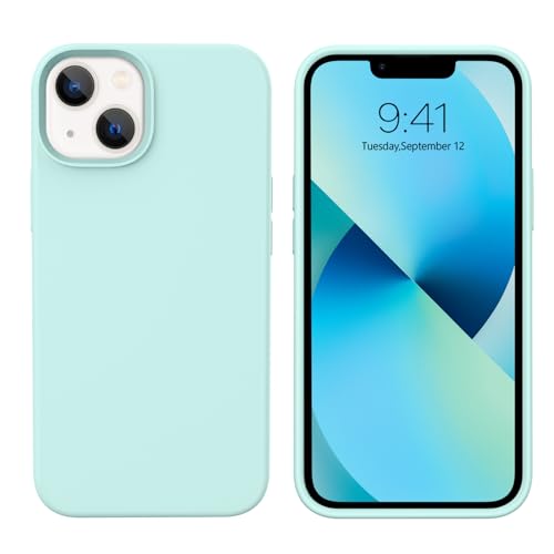 Coque iPhone 13 Mini vert menthe pour protéger votre téléphone au bureau et en sortie