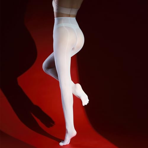 LESOYA Women Men Oil Shiny Glossy Pantyhose with Sheath Nylon Sheer Stockings with 5 Toes4