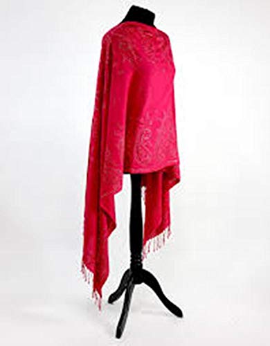 Faux Pashmina Shawl (Fuchsia)2