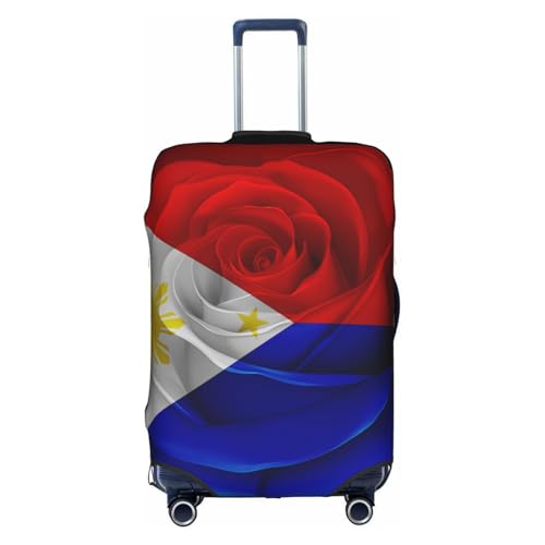 Travel Luggage Cover Rose Philippines Flag Fashion Washable Baggage Suitcase Protector Fit For Luggage X-Large
