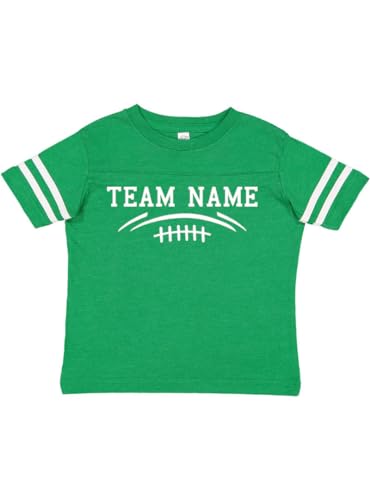 Custom Team Cotton Football Sport Jersey Toddler and Big Kid T-Shirt-Personalized with Name and Number - Front & Back2