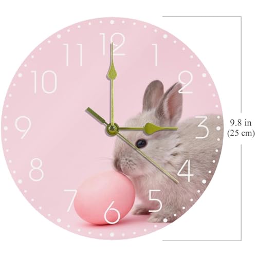 Horloge murale silencieuse 25,4 cm fonctionne avec piles rose