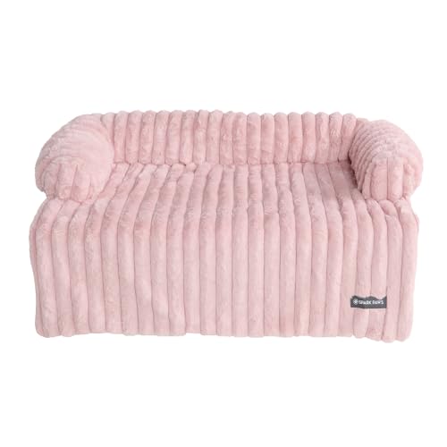 Spark Paws Luxury Dog Couch Cover Bed Calming Pet Furniture Protector for Large & Small Dogs Washable Bolster Dog Bed for Couch Sofa & Bed - Pink 2XL