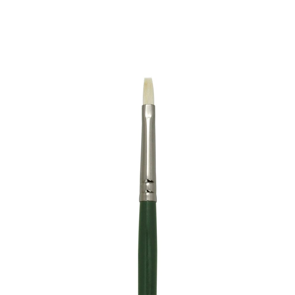 Langnickel Regis Long Handle Bristle Oil Flat Brush - Artist Paint Brush - L400F-12 - Single