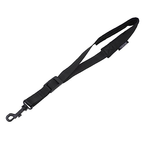 VANZACK 1Pc Thickened Saxophone Neck Strap Comfortable Durable Single Shoulder Strap for Alto Tenor Saxophone Breathable Design for Professional Junior Players Black Color