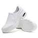 MXIKOCI Women's Nursing Shoes Slip On Lightweight Slip Resistant Comfort Non Slip Waterproof Food Service Work Shoes White US 6.5