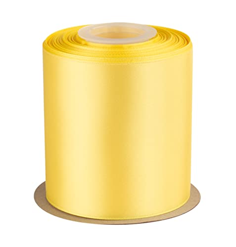 Double Faced Satin Ribbon, 100mm X 22M, Solid Polyester Craft Ribbon, Perfect for Gift Wrapping Crafts