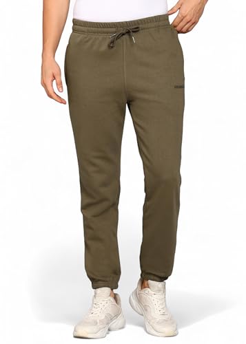 Image of Alan Jones Clothing Men's Regular Fit Mid Rise Fleece Jogger Regular Pants For Winterwear