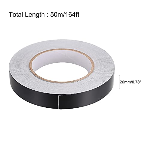 Image of uxcell Aluminum Foil Tape Black Matte Tape Non Reflective 20mmx50m /164ft for HVAC, Sealing, Patching Hot and Blocking Light