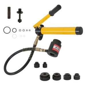 #US 10 Ton 1/2 Inch - 2 Inch with 6 Dies Hydraulic Knockout Punch Driver Tool Kit