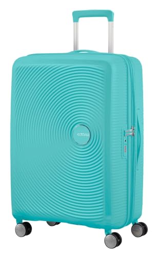American Tourister Unisex_Adult Soundbox, Blue (Poolside Blue), Spinner M EXP (67 cm-71.5/81 L)2