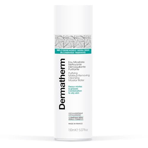 Dermatherm - Agua micelar limpiadora limpiadora para maquillar, 150 ml