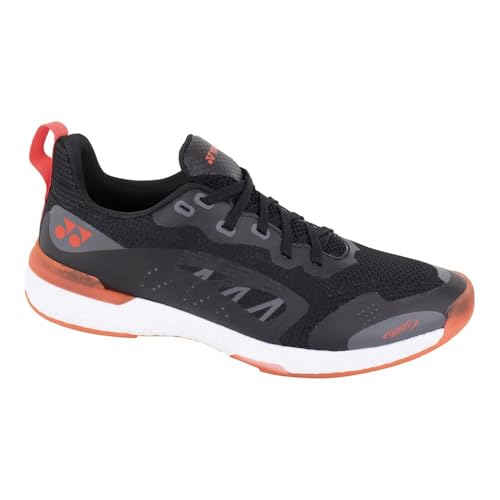 Yonex Power Cushion Hallenschuhe Herren (carpet), Farbe:schwarz/rot, Größe:45