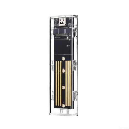 Caja externa para SSD M.2 NGFF/NVME con diseño transparente miniatura 7