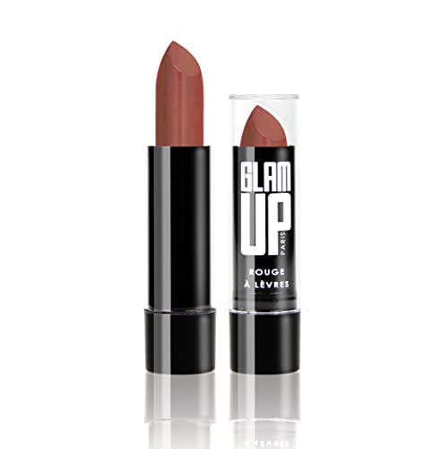 Glam'Up Paris - Rouge à Lèvres Onctueux et Hydratant - Texture Douce et Fondante - Couleur Lumineuse et Intense - N°13 - Bordeaux Plum