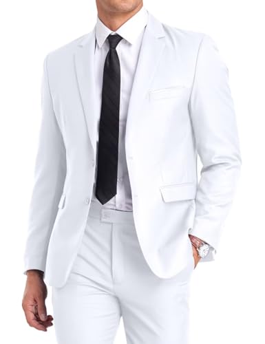 Fxzpiodi Men's Slim Fit 2-Piece Business Tuxedo Suit