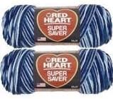 Bulk Buy: Red Heart Super Saver (2-Pack) (Shaded Dusk, 5 oz Each Skein)