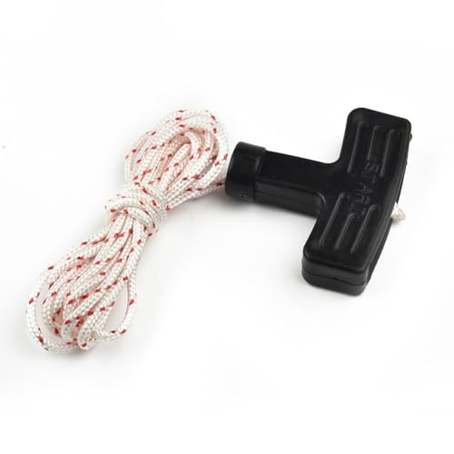 WheatThrive Cuerda de arranque de repuesto para cortacésped y motosierras, cuerda de nailon de 2,5 m con mango, 3 mm de diámetro, 16 trenzadas
