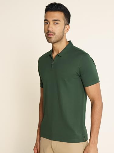 Image of DAMENSCH Constant Men's All-Degree Thermoregulating Pique Contrast Neck Polo T-Shirt