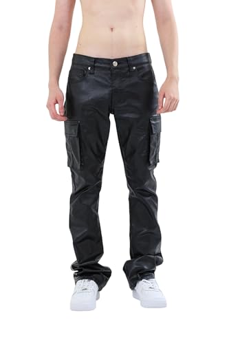 Shiny Stacked Denim Men Jeans, Unique Design, Stacked fit, Stretchable Cotton ASJ8069
