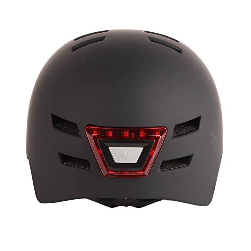 Bike Helmet with Light,USB Rechargeable LED Front and Back Light Road Helmets,Thickened EPS liner Cycling Helmet for Cycling, Balance Car, Skateboard (Black) - Image 7