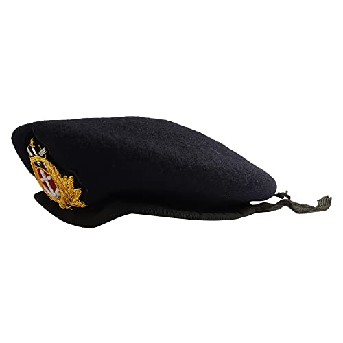Image of Adjustable Caps | Uniform Accessory | Free Size Unisex Hat | Baseball Hats | Durable & Lightweight Comfortable Cap | Hat with Gold Embroidery Merchant Navy Cap