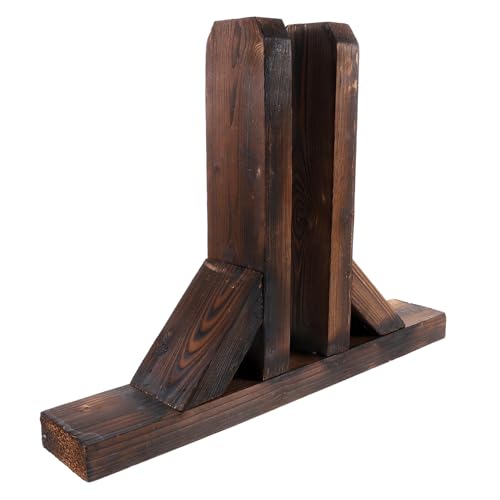 Yardenfun Holzzaunsockel Kleine Zäune Stabile Zaunstütze Aus Holz Zaunhalter Für Hausgarten Praktisches Zaunzubehör Für Windiges Wetter