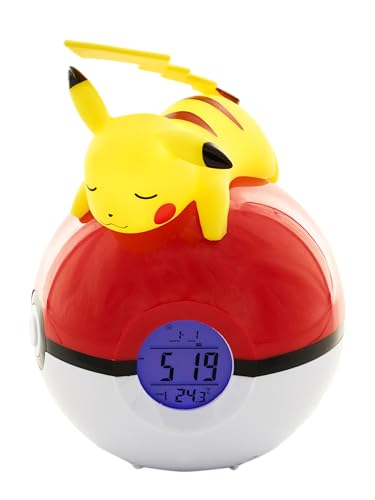 Reloj despertador Pokémon Pikachu con radio, único, 811354,