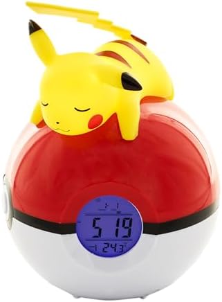 Teknofun - Licence Officiel Pokemon - Radio Réveil Lumineux Pokém...