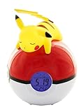 Teknofun - Licence Officiel Pokemon - Radio Réveil Lumineux Pokémon - Pikachu Qui Dors Sur Une Pokéball.