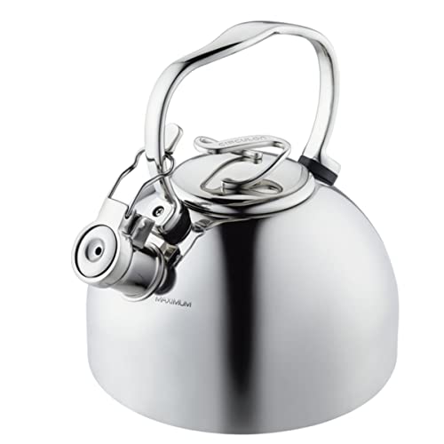 Circulon Stainless Steel Whistling Tea kettle/Teapot With Flip-Up Spout, 2.3 Quart - Silver by Circulon - Used condition - US$36.80