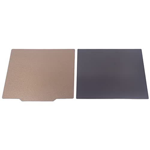 Jauarta 3D Printer Build Plate PEI PET Spraying Double Sided Printing Hot Bed Spring Steel Build Plate with Soft Magnetic Base (220 * 220mm)