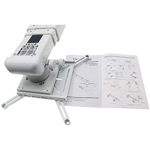 NC Projector Wall Mount with Universal mounting,Telescopic Bracket Hanger,33lbs Load Capacity,High-Precision Adjustable: (12.8’’-29.13’’),white,(TYYZJ02)