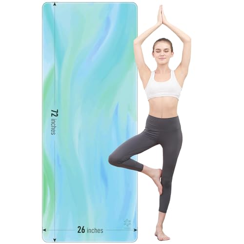 Sportneer Yoga Mat - 72” x 26” x 4mm Thick Extra Long and Wide Non Slip Exercise & Fitness Mat for for All Types of Yoga, Pilates & Floor Workouts, Home Gym Studio