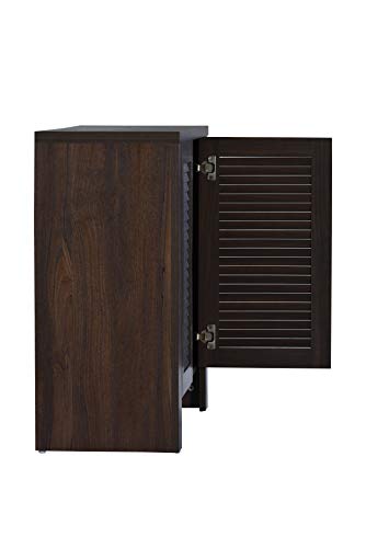 Image of DeckUp Giona 2-Door Engineered Wood Shoe Rack (Walnut, Matte Finish)