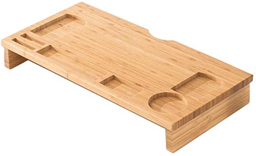 Preisvergleich Produktbild PULLEY-S Klapptisch Computerstand, Bambus, Notebook Tray, Desktop, Computerbildschirm, Aufstockung, Basis, Halter, Halter Büro, Desktop-Storage Rack S