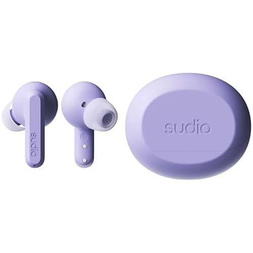 SUDIO A3 Pro (ソフトパープル) ワイヤレスイヤホン カナル型 (Bluetooth5.4 / マイク付き/iOS Android 対応/防水) ANC ノイズキャンセリング 国内正規品