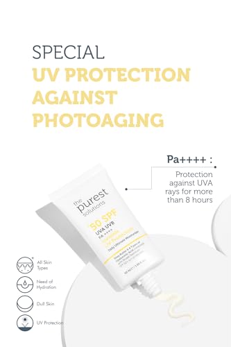 The Purest Solutions Invisible UV Protection (Daily Intensive Moisturizer SPF 50+) - Hyaluronic Acid & Shea Butter for Daily Hydration - Sunscreen - All Skin Types - Vegan | Cruelty Free (50 ml) - Image 3
