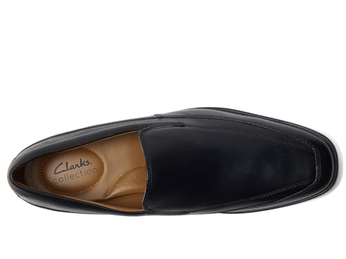 Clarks Herren Kippfrei Slipper, Schwarz Black Leather, 40 EU Weit – Ansicht 3
