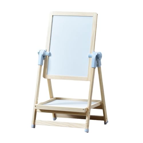 お絵かきボード、両面お絵かきボード、ホワイトボードと黒板、高さ調節可能、子供用お絵かきボード、数学、絵画、スケッチ、落書きに最適、収納トレイ付き折りたたみ式お絵かきボード、子供への素晴らしい贈り物 (ブルー,タイプC-50×65/125cm)
