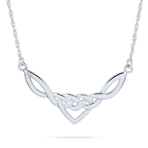 Nudo Celta Irlandés Amor Corazón Colgante Collar Para La Mujer De La...