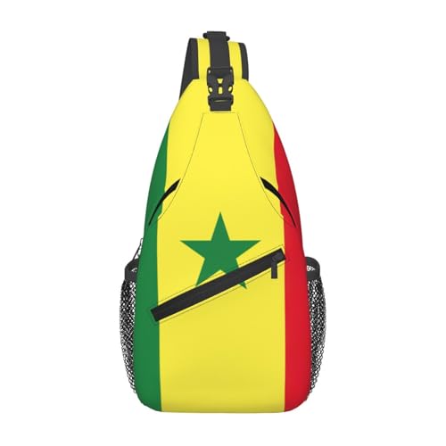Mochila bandolera cruzada con diseño de Senegal para hombre y mujer