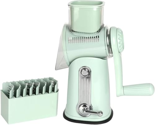 Chef Power Premium Quality Rotary Cheese Grater with Handle - Kitchen Accessories Cucumber Slicer Vegetable Salad Grater, Veg