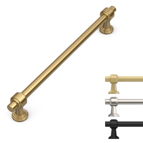 9BUILD 10 Pack 7.5 Inch Champagne Bronze Kitchen Cabinet Handles Hardware Pulls for Cabinets and Drawers Zinc Alloy Cupboard Handles