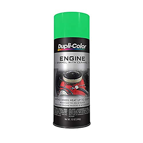 Dupli-Color De1641 Engine Enamel Spray Paint With Ceramic - Grabber Lime Green - 12 Oz Aerosol Can