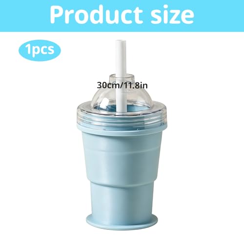 Hielera portátil plegable de silicona 2 en 1 azul miniatura 2