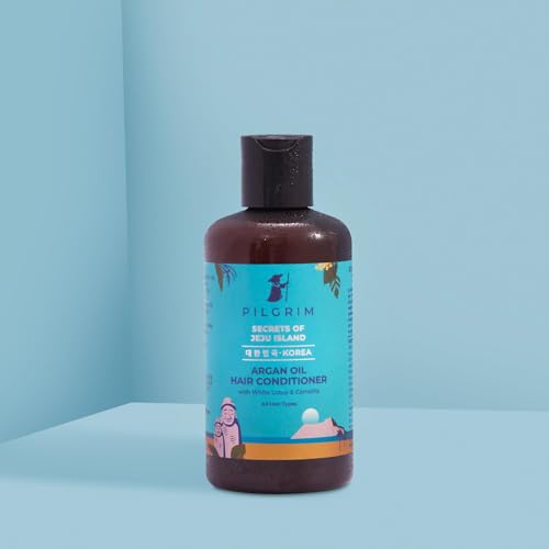 Pilgrim Argan Oil Hair Conditioner for Dry & Frizzy Hair | Smooth & Nourish with White Lotus & Camellia | Lightweight Conditioner for All Hair Types | 8.45 Fl Oz (250ml)